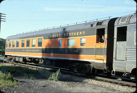 Great Northern Budd Observation Car "Saint Nicholas Mountain" at Hamilton, Ontario, Jul...