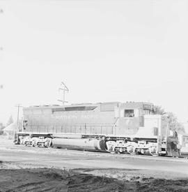 Northern Pacific diesel locomotive number 3615 at Auburn, Washington, in 1967.