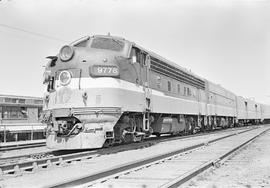 Burlington Northern diesel locomotive 9778 at Spokane, Washington in 1970.