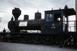 Centennial Exhibition steam locomotive 418 at North Portland, Oregon in 1959.