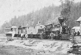 Northern Pacific mixed train at Kalama, Washington, in 1872.