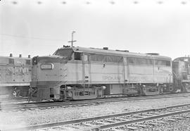 Burlington Northern diesel locomotive 4106 at Tacoma, Washington in 1970.