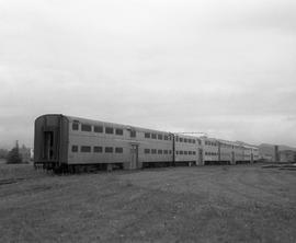 Southern Pacific Transportation Company commuter car at Tillamook, Oregon on October 11, 1988.