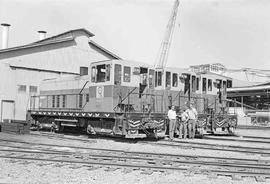 Modesto and Empire Traction Company Diesel Locomotives Number 602, 601, and 600 at Modesto, Calif...