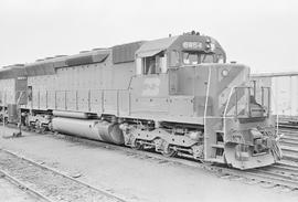 Burlington Northern diesel locomotive 6484 at Auburn, Washington in 1971.