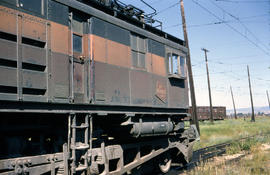 Milwaukee Road electric locomotive E49A at Butte, Montana in 1964.