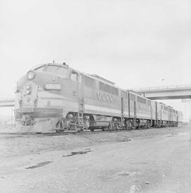 Northern Pacific diesel locomotive number 5409 at Auburn, Washington, in 1967.