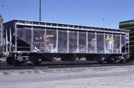 Northern Pacific hopper car number 72136 at Albuquerque, New Mexico, in 1980.