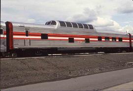 Spirit of Washington Dinner Train passenger car at Renton, Washington, circa 1995.