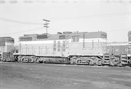 Burlington Northern diesel locomotive 2031 at Galesburg, Illinois in 1972.