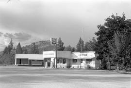 Commercial buildings at Barstow, Washington in 1974.