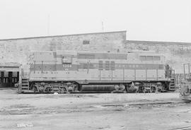Burlington Northern diesel locomotive 1354 at Minneapolis, Minnesota in 1972.