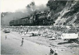 Great Northern Railway steam locomotive 1458 in Washington State, undated.