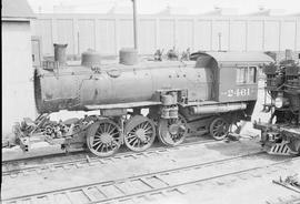 Northern Pacific steam locomotive 2461 at Brainerd, Minnesota, in 1952.