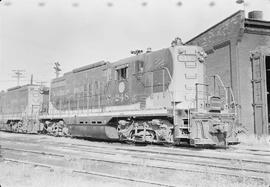 Northern Pacific diesel locomotive number 248 at Tacoma, Washington, in 1970.