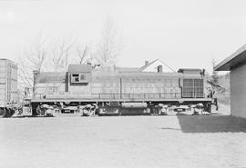 Burlington Northern diesel locomotive 4056 at Salem, Oregon in 1976.