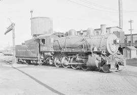 Northern Pacific steam locomotive 23 at Helena, Montana, in 1953.