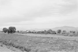 Southern Pacific Railroad diesel locomotive number 9343 at Lovelock, Nevada in 1977.