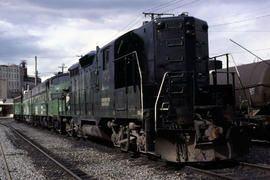 Burlington Northern Railroad Company diesel locomotive 1782 at Portland, Oregon in 1978.