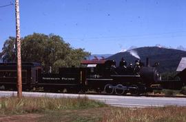 Northern Pacific steam locomotive 1070 near Wickersham, Washington, in 1977.