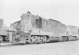 Northern Pacific diesel locomotive number 237 at Auburn, Washington, in 1970.