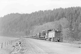 Weyerhaeuser Company Diesel Locomotive Number 616 at Vail, Washington in August, 1975.