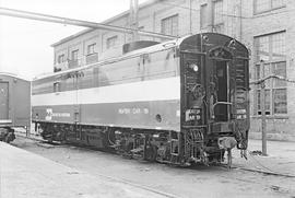 Burlington Northern heater car 19 at Minneapolis, Minnesota in 1973.