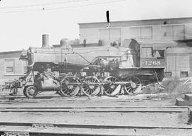 Northern Pacific steam locomotive 1268 at Auburn, Washington, in 1944.