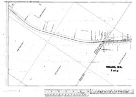 Plat Map of Northern Pacific Facilities at Omans, Washington, 1917