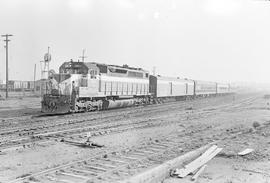 Burlington Northern passenger train number 199 at Tacoma, Washington in 1971.