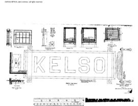 Northern Pacific Engineering Drawing, Depot at Kelso, Washington, 1911