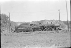 Northern Pacific steam locomotive 1914 at Forsyth, Montana, in 1935.