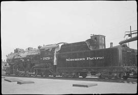 Northern Pacific steam locomotive 1829 at Tacoma, Washington, in 1935.