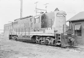 Burlington Northern diesel locomotive 1874 at Auburn, Washington in 1970.