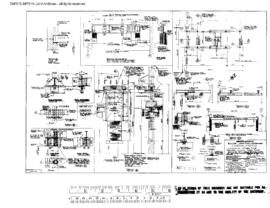 Northern Pacific Engineering Drawing, Locomotive Wheel Shop at Livingston, Montana, 1974