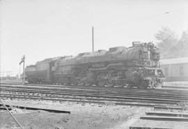 Northern Pacific steam locomotive 5107 at Laurel, Montana, in 1953.