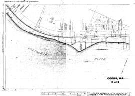 Plat Map of Spokane, Portland, and Seattle Railway Facilities at Cooks, Washington, 1915