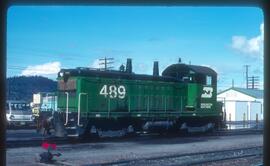 Burlington Northern 489 at Spokane, Washington in 1978.