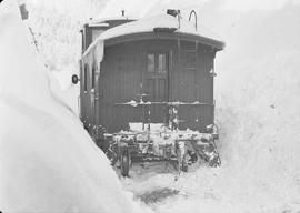 Northern Pacific Railroad Caboose at Martin, Washington in 1949-50.