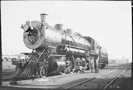 Northern Pacific steam locomotive 1566 at South Tacoma, Washington, in 1935.