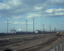 Port Authority of New York and New Jersey Trans-Hudson River (PATH) diesel locomotive at Newark, ...