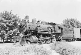 Northern Pacific steam locomotive 1355 at Coeur D'Alene, Idaho, in 1955.