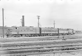 Burlington Northern diesel locomotive 7001A at Tacoma, Washington in 1970.