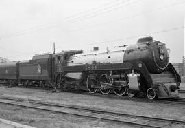 Canadian Pacific Railway steam locomotive 2860 at North Vancouver, British Columbia in August 1974.