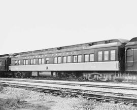 Northern Pacific Railroad Coach Number 966 at Tacoma, Washington, circa 1938.