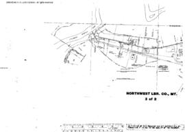 Plat Map of Great Northern Facilities at Northwest Lbr. Co., Montana, 1938