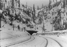Northern Pacific tracks at Martin, Washington, in 1945.