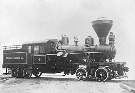 Walville Lumber Company Steam Locomotive Number 4 at Erie, Pennsylvania, circa 1920.