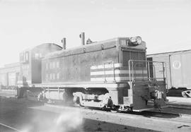 Northern Pacific diesel locomotive number 101 at Northtown, Minnesota, in 1954.