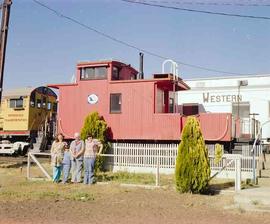 Yreka Western Railroad Caboose at Yreka, California in June, 1978.